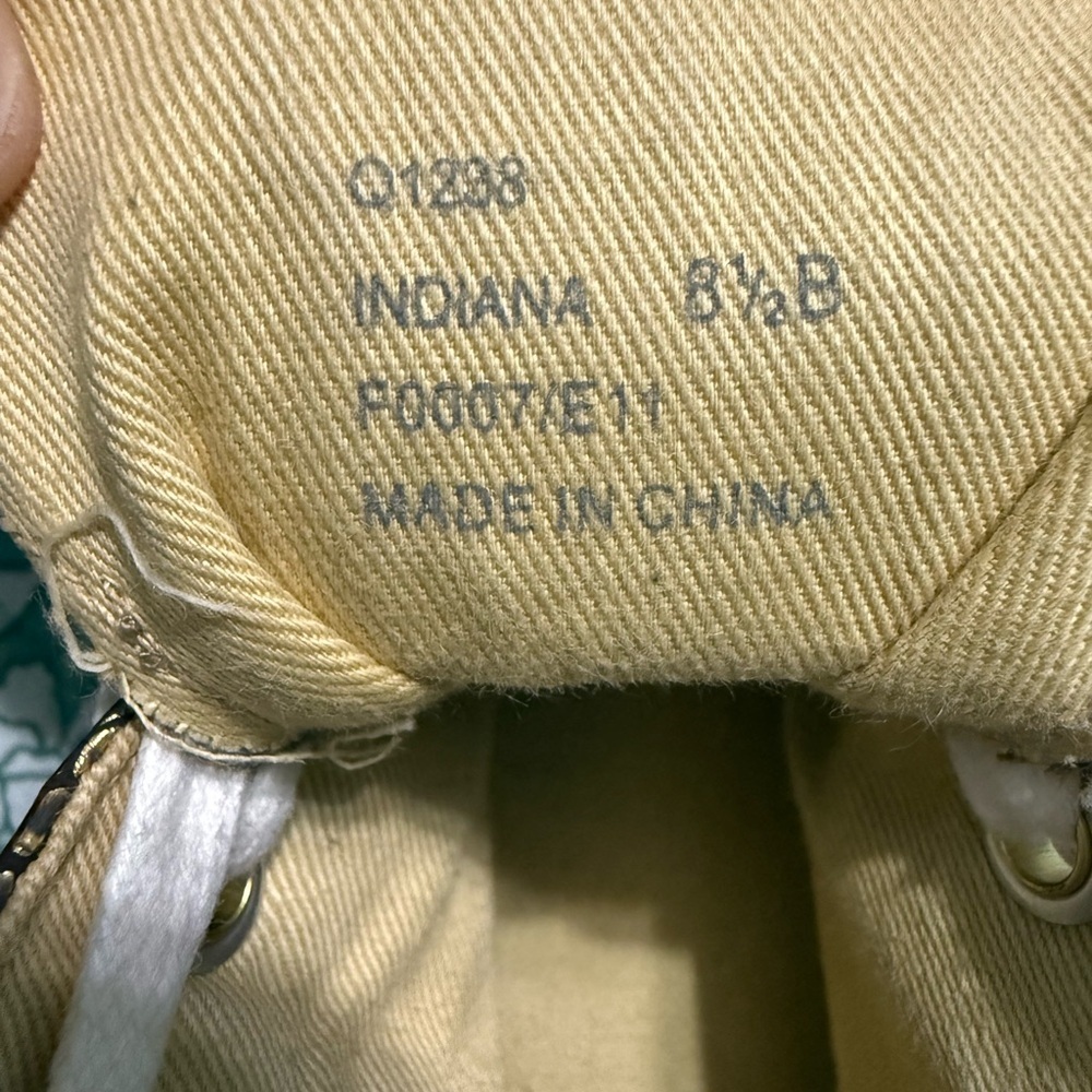 COACH Brown and Gold Indiana Hightop Sneakers Size 8.5 B - Picture 9 of 10